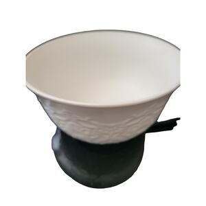 Gibson Elite Pasta Bowl‎ Adults 6in White Raised Floral Elegance Ceramic Bowl